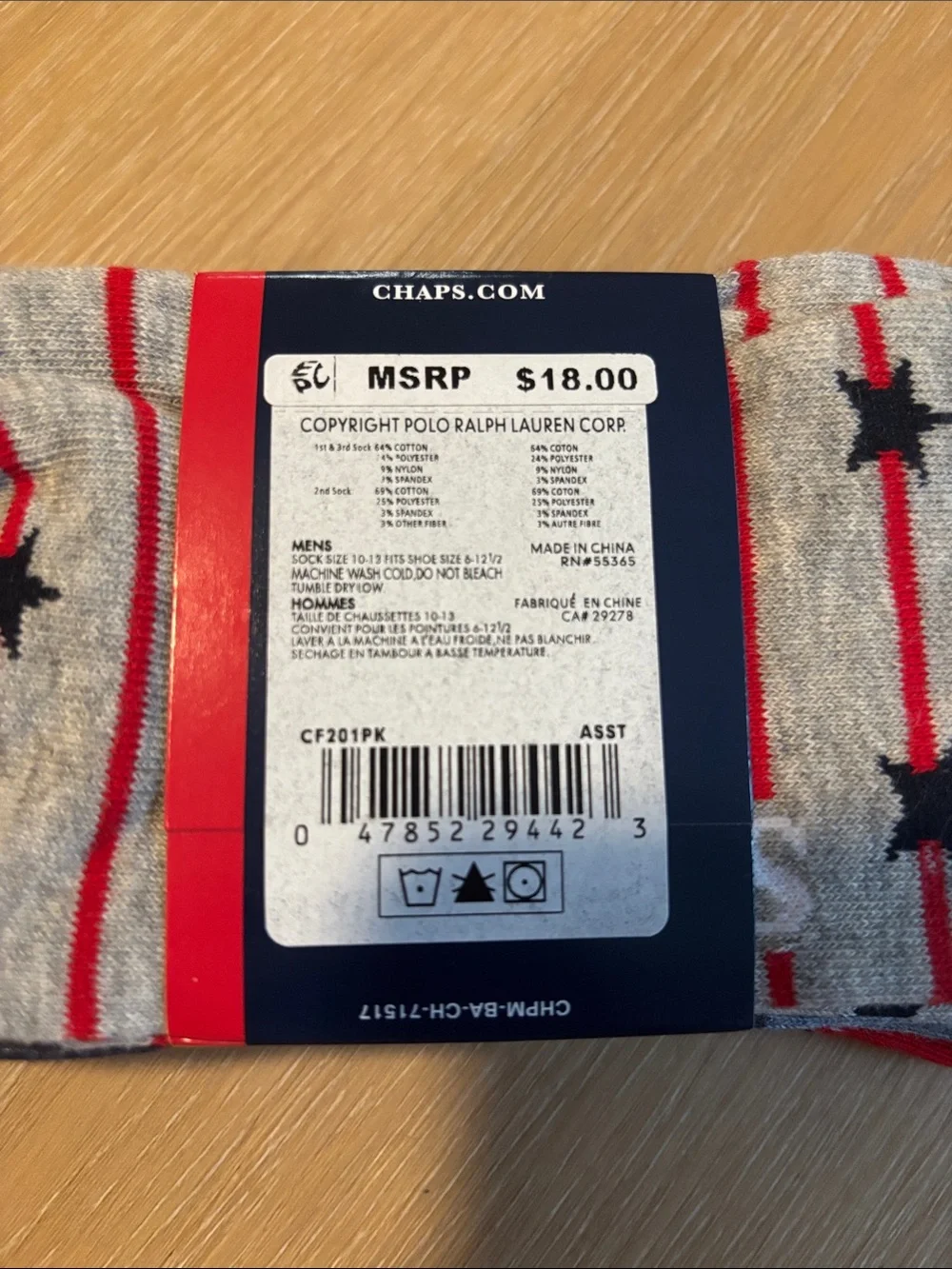 NWT Chaps Men's Assorted Premium Dress Socks (3 pair)